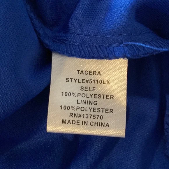 Tacera women’s crochet layer bell sleeve boho lace electric blue top, loose 1X - Picture 7 of 13